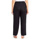 ELENA MIRO FLAX TROUSERS BLACK