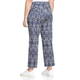 ELENA MIRO POPLIN PRINTED CROP TROUSER NAVY