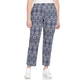 ELENA MIRO POPLIN PRINTED CROP TROUSER NAVY
