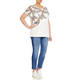 ELENA MIRO DEVORÉ LEAF T-SHIRT 