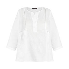 ELENA MIRO WHITE TUNIC LINEN - Plus Size Collection