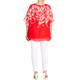 ELENA MIRO RED AND WHITE TUNIC