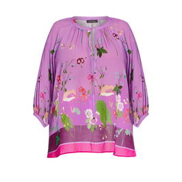 ELENA MIRO FLORAL TUNIC WISTERIA - Plus Size Collection