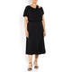 LUISA VIOLA BIAS CUT SKIRT BLACK