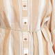 ELENA MIRO LINEN STRIPE SHIRT WITH BELT