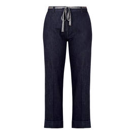 PIAZZA DELLA SCALA DENIM TROUSER WITH TURN UP - Plus Size Collection