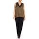 ELENA MIRO SATIN LACE TRIM CAMI KHAKI 