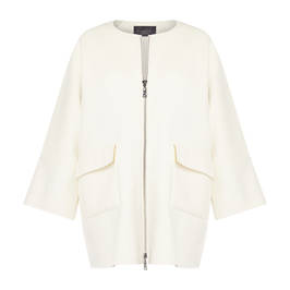 ELENA MIRO DOUBLE FACE COAT CHALK - Plus Size Collection