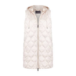 ELENA MIRO PADDED GILET CHALK - Plus Size Collection