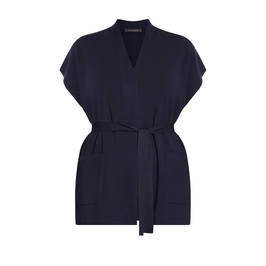 ELENA MIRO KNITTED GILET NAVY - Plus Size Collection