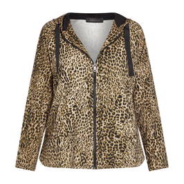 ELENA MIRO HOODY LEOPARD PRINT  - Plus Size Collection