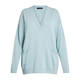 ELENA MIRO PURE WOOL KNITTED TUNIC AQUA