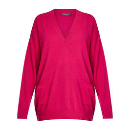 ELENA MIRO PURE WOOL KNITTED TUNIC ROSE - Plus Size Collection