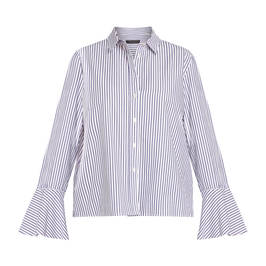 ELENA MIRO STRIPE SHIRT COTTON NAVY - Plus Size Collection