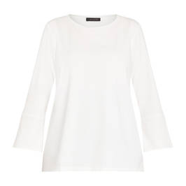 ELENA MIRO LONG-SLEEVE T-Shirt WITH FLARED CUFF CHALK - Plus Size Collection