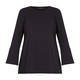 ELENA MIRO LONG-SLEEVE T-SHIRT WITH FLARED CUFF BLACK 