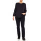 ELENA MIRO LONG-SLEEVE T-SHIRT WITH FLARED CUFF BLACK 