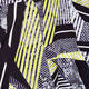 BEIGE ABSTRACT PRINT STRETCH JERSEY TOP BLACK