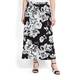 PIERO MORETTI STRETCH JERSEY PRINT SKIRT MONOCHROME