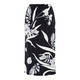 PIERO MORETTI STRETCH JERSEY PRINT SKIRT NAVY