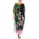 PIERO MORETTI SILK CHIFFON FLORAL PRINT DRESS 