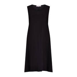 PIERO MORETTI SATEEN JERSEY DRESS BLACK - Plus Size Collection