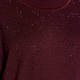 PIERO MORETTI EMBELLISHED KNIT DRESS BORDEAUX