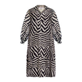 MORETTI ABSTRACT ZEBRA DUSTER COAT - Plus Size Collection
