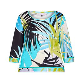 PIERO MORETTI PALM FROND TOP YELLOW - Plus Size Collection