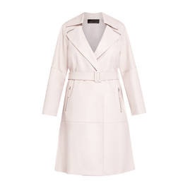 Marina Rinaldi Leather Coat Blush Pink - Plus Size Collection