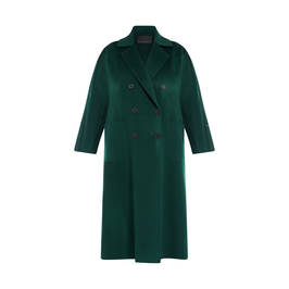 MARINA RINALDI DOUBLE FACE WOOL COAT GREEN - Plus Size Collection