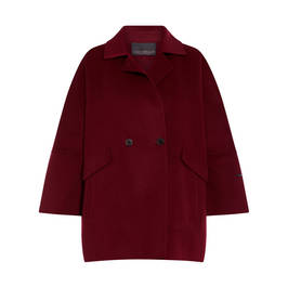 MARINA RINALDI DOUBLE FACE COAT BORDEAUX - Plus Size Collection