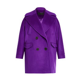 MARINA RINALDI WOOL COAT VIOLET - Plus Size Collection