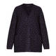 MARINA RINALDI RIBBED EMBELLISHED CARDIGAN NAVY