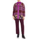 MARINA RINALDI INTARSIA LONG CARDIGAN MAGENTA 