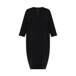 MARINA RINALDI TRIACETATE SHIFT DRESS BLACK  - Plus Size Collection