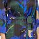 MARINA RINALDI BOLD FLORAL SATIN DRESS COBALT