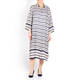 MARINA RINALDI ABSTRACT PRINT SHIRT DRESS SATIN