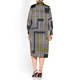 MARINA RINALDI SATIN ABSTRACT STRIPE SHIRT DRESS