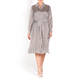 MARINA RINALDI SATIN TILE PRINT DRESS