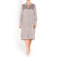 MARINA RINALDI SATIN TILE PRINT DRESS