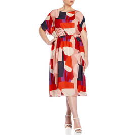 100% SILK Dress Size MR 27 48 DE MARINA RINALDI by MAX MARA 56 IT 18W US