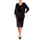 MARINA RINALDI SEQUIN DRESS BLACK