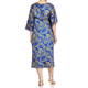 Marina Rinaldi Satin Paisley Dress Cobalt 