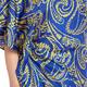 Marina Rinaldi Satin Paisley Dress Cobalt 