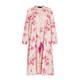 MARINA RINALDI GEORGETTE DRESS CREAM AND FUCHSIA