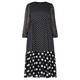 MARINA RINALDI SPOT PRINT CHIFFON DRESS