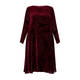 MARINA RINALDI DEVORÉ VELVET DRESS BORDEAUX