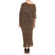 MARINA RINALDI GOLD LUREX DRESS