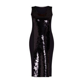 MARINA RINALDI SEQUIN DRESS BLACK - Plus Size Collection